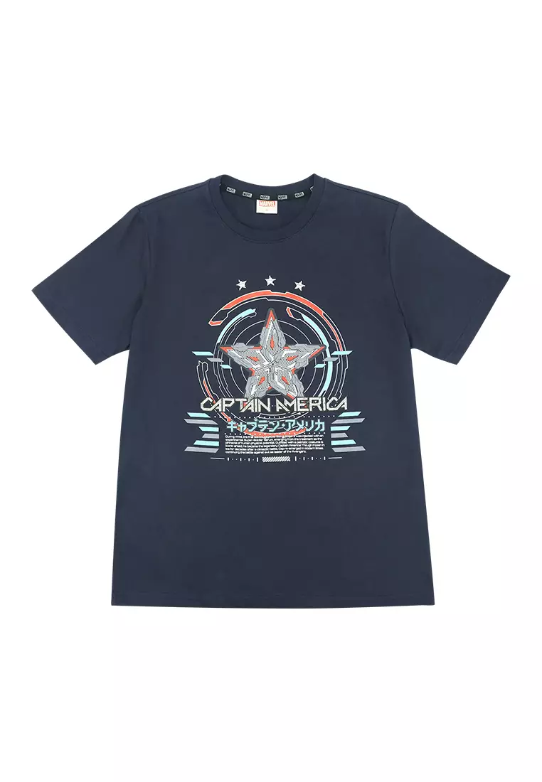 Licensed Mens Graphic T-Shirt "Captain America Japan"