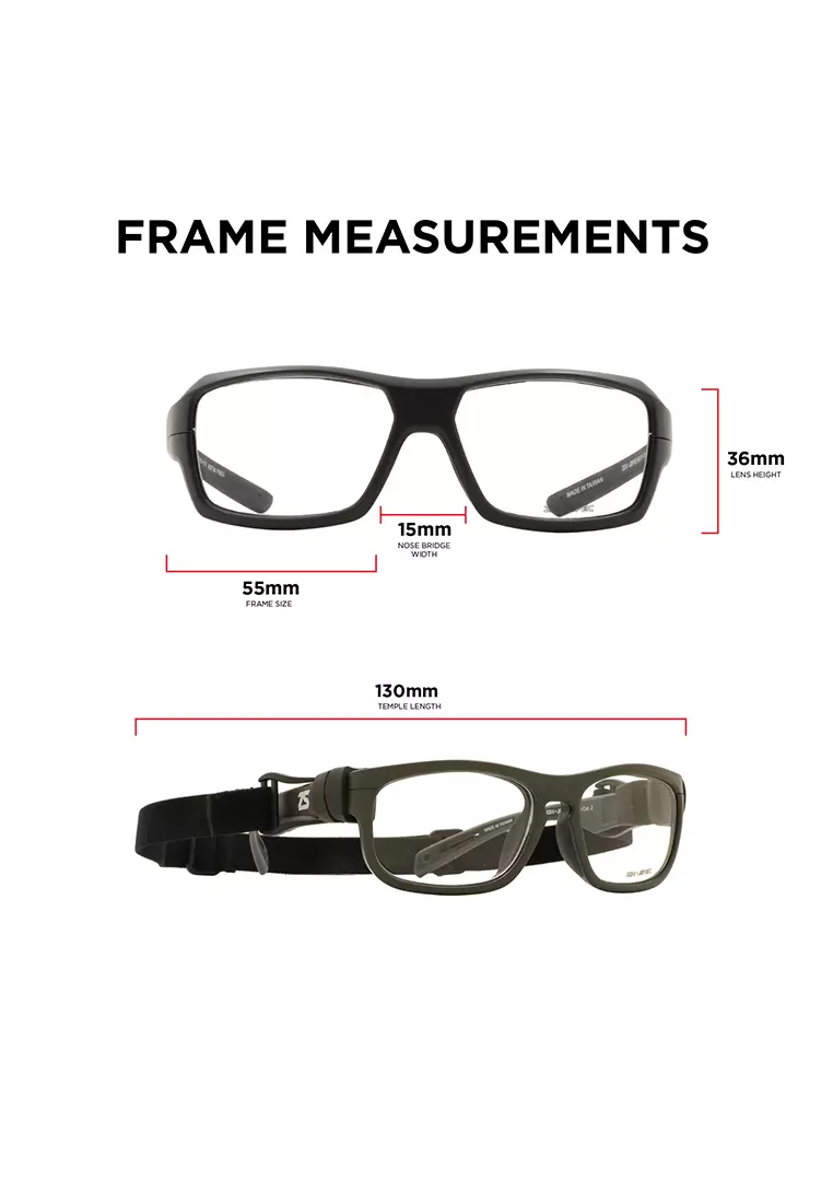 Sports Goggles Basketball Tennis Safety Protective Eyewear 0019 C2 (M.GRY/BLK)