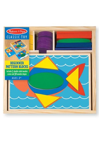 Melissa & Doug Melissa & Doug Beginner Pattern Blocks - Wooden Toy, Manipulatives, Matching, Learning 5E9B7TH79B967FGS_1