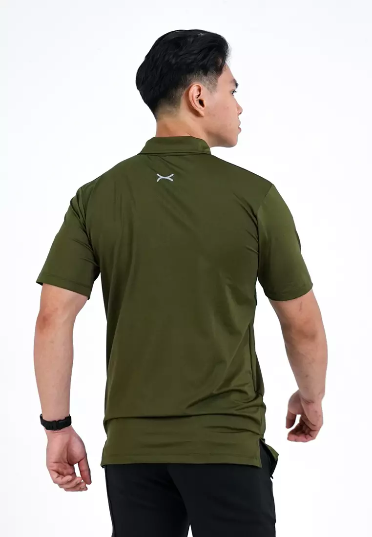 Slim Fit Polo Shirt Double series Army Green