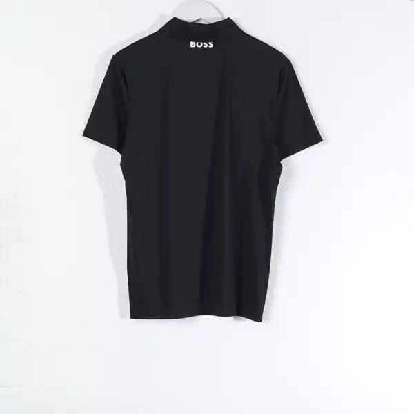 Polo HUGO BOSS PADDY TECH PRO TRICOLOR BUTTON BLACK POLO 100% ORIGINAL