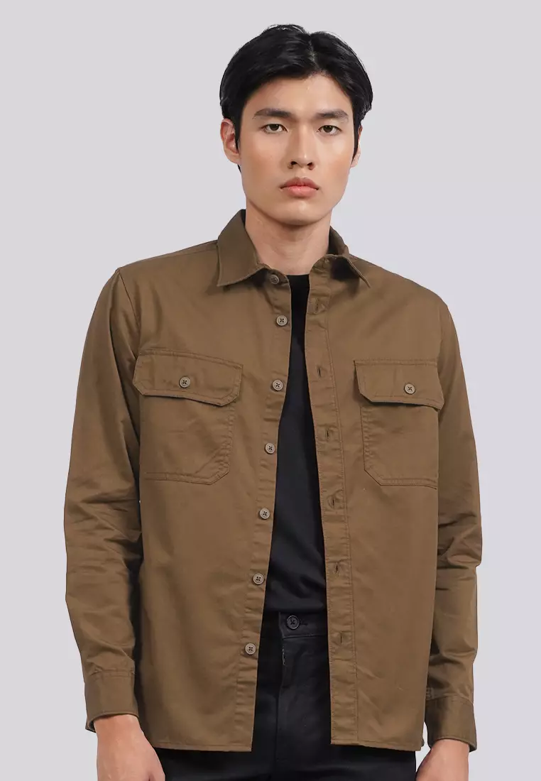 Regular Fit Long Sleeve Utility Shirt