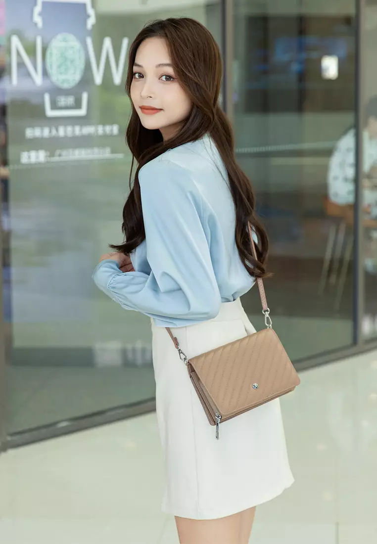 Women's Shoulder Sling Bag / Crossbody Bag - Khaki