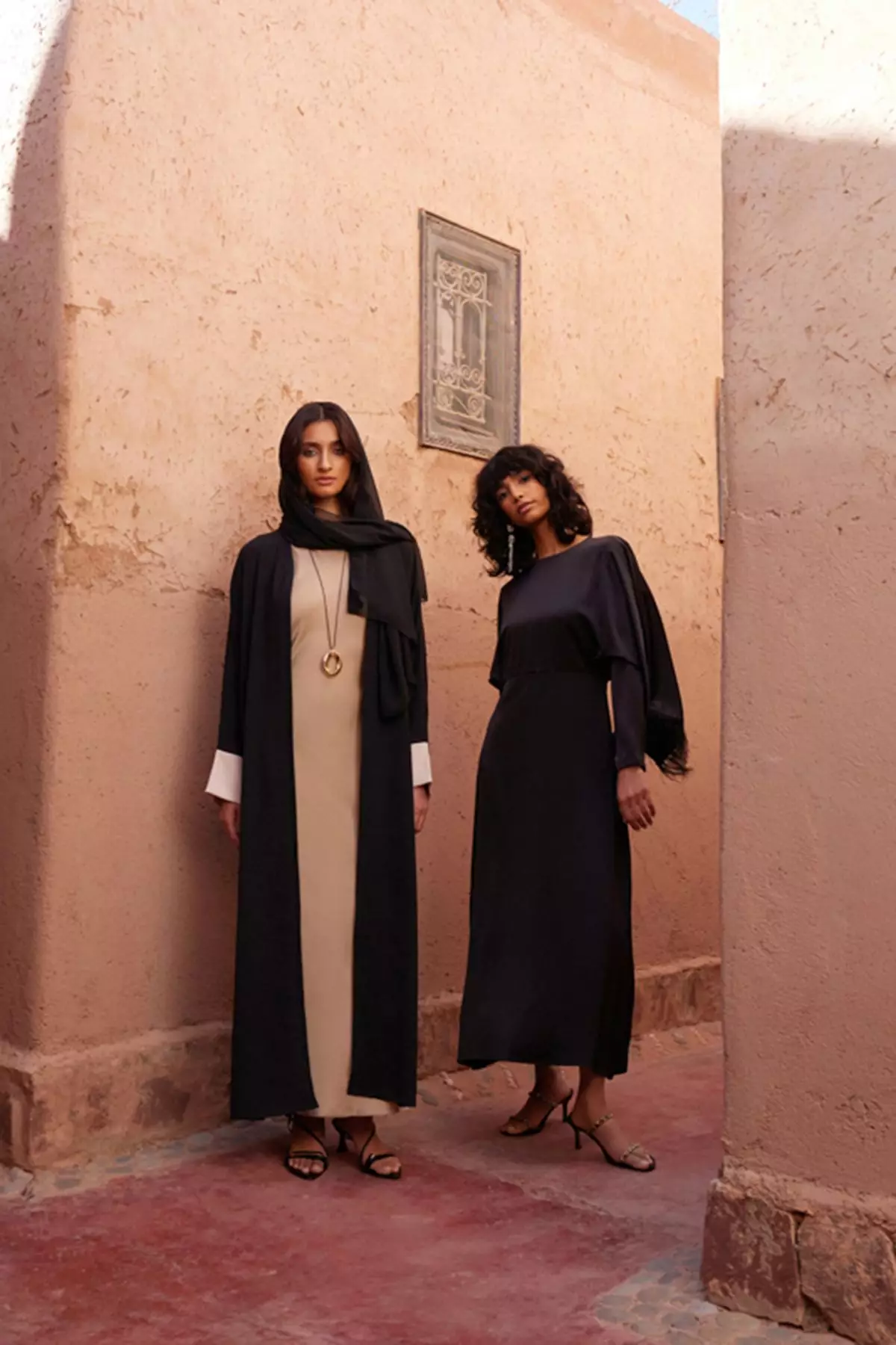 Modest Color Block Abaya 2-Piece Set