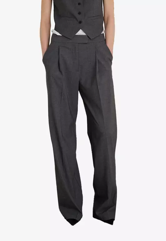 Straight-Fit Suit Trousers