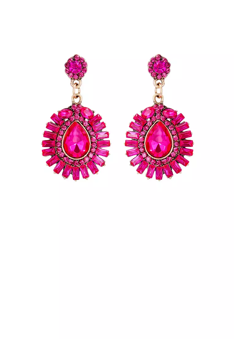 Gold geometric cheap drop earrings