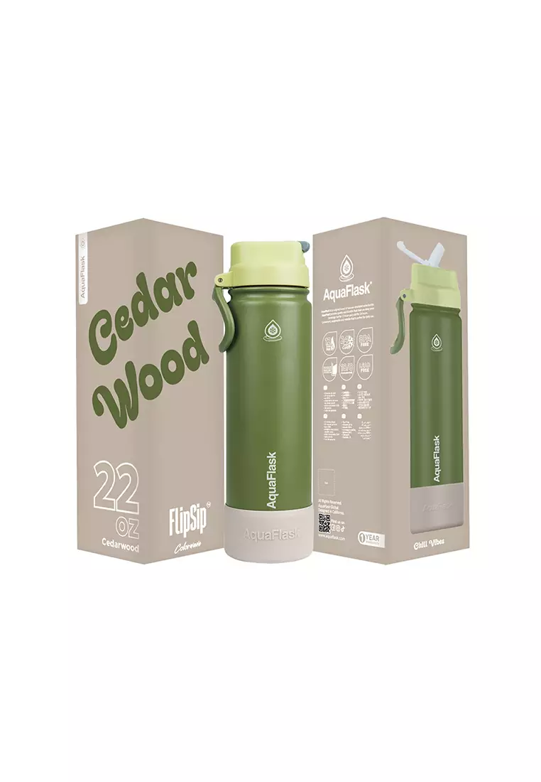 22oz Cedarwood Colorwave Flip Sip Lid Collection