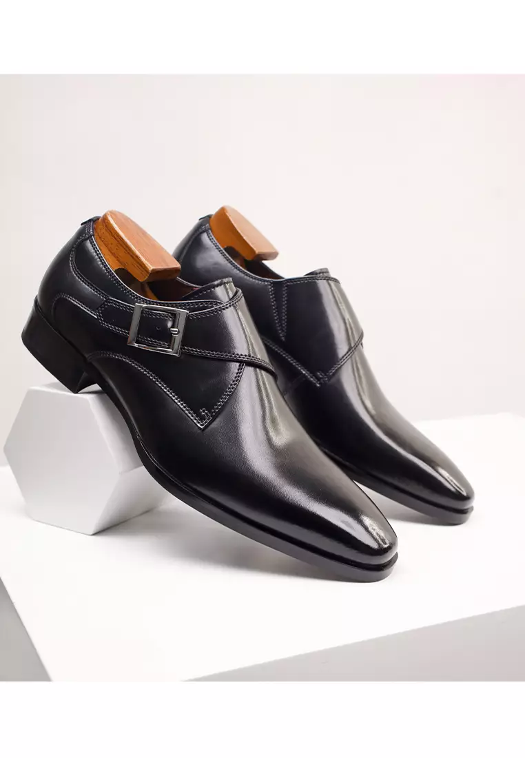 Business Leather Monk Strap Shoes MK5009-3