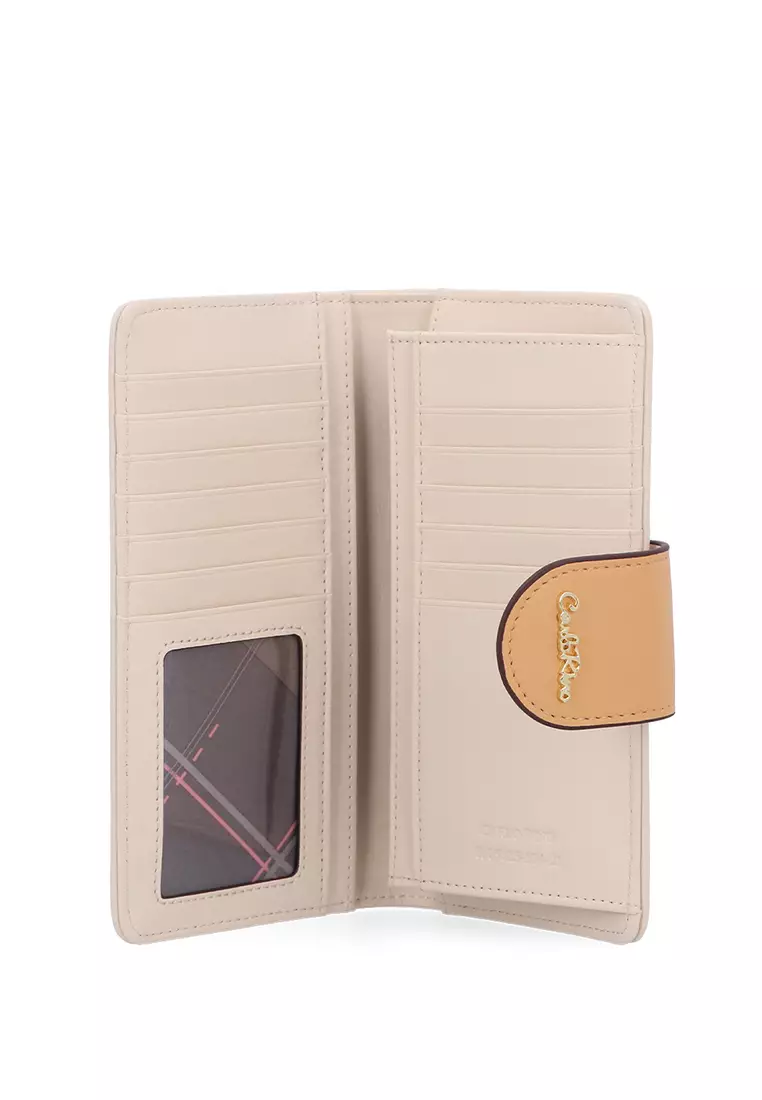 CR Monogram in Cream Fold Wallet - Beige