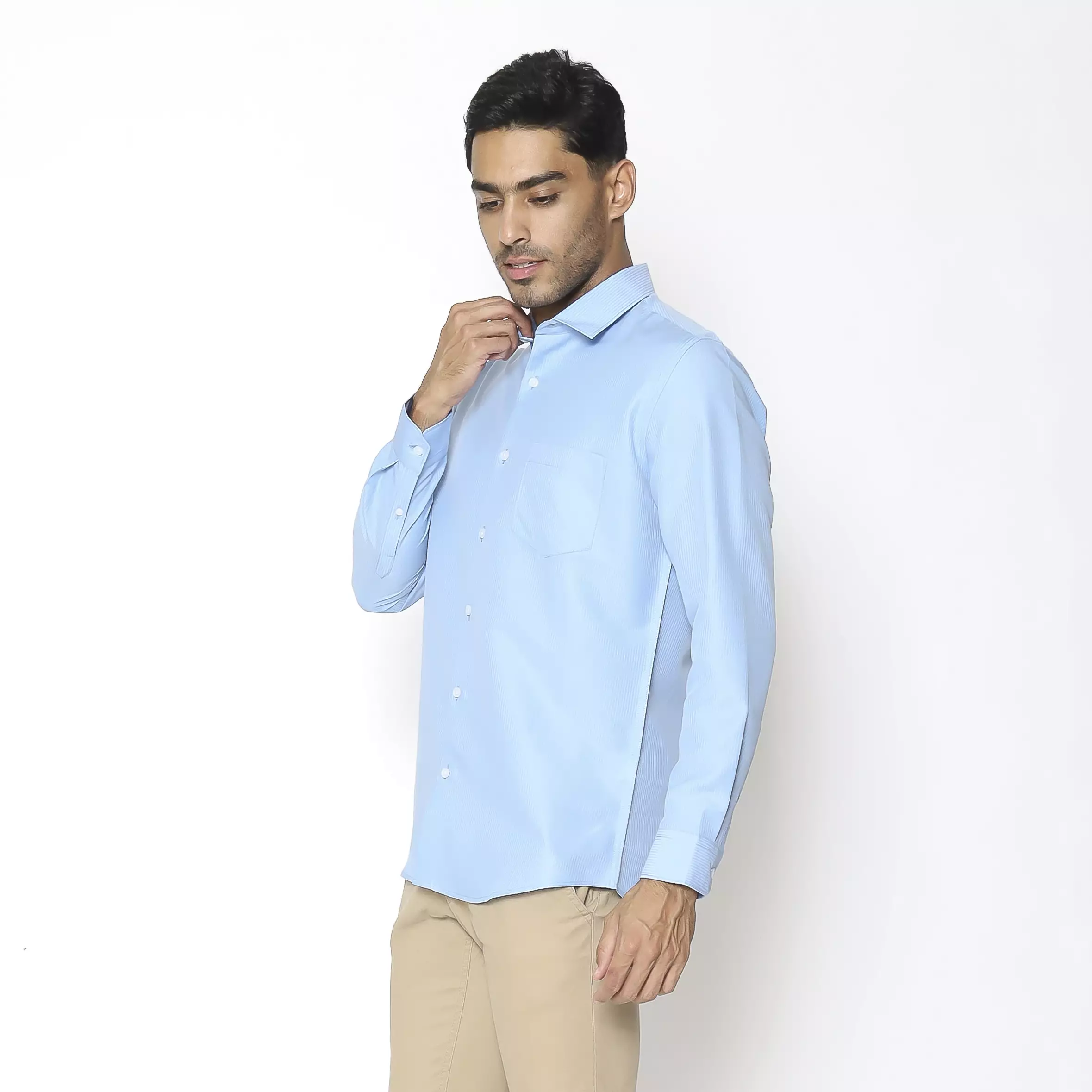 Maginot Kemeja Formal Light Blue-LS Lengan Panjang