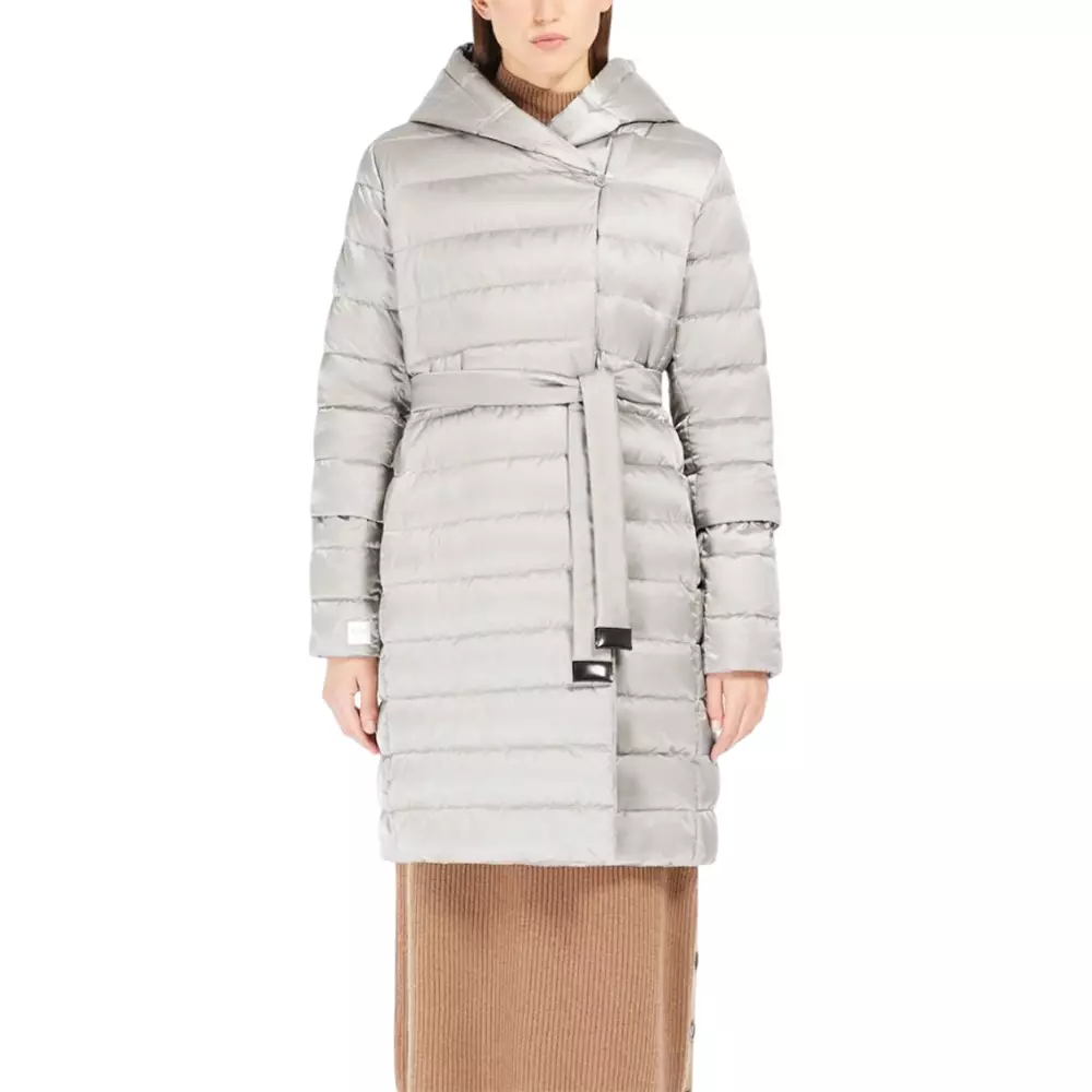 Novef Reversible Midi Down Jacket Hooded Ivory