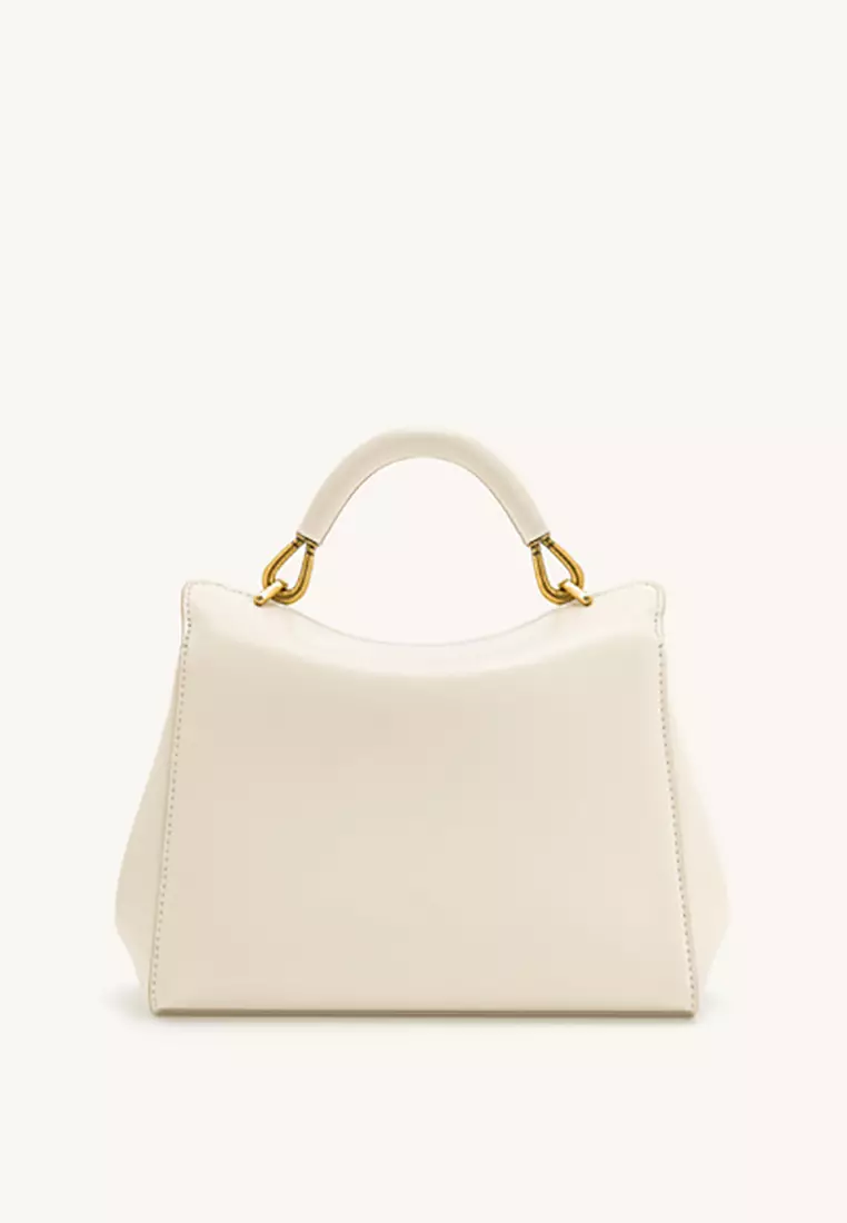 Lucia Classic Top Handbag - White