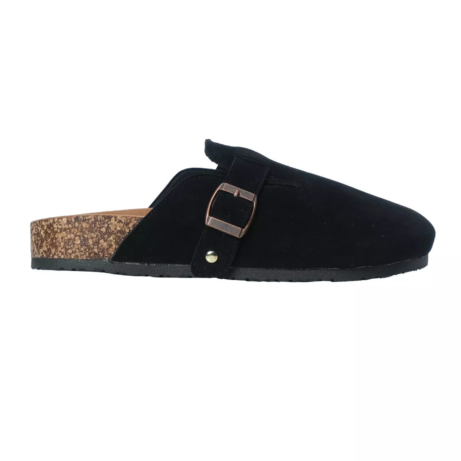 Footstep Footwear Sandal Casual Pria Aura Suede Black Original
