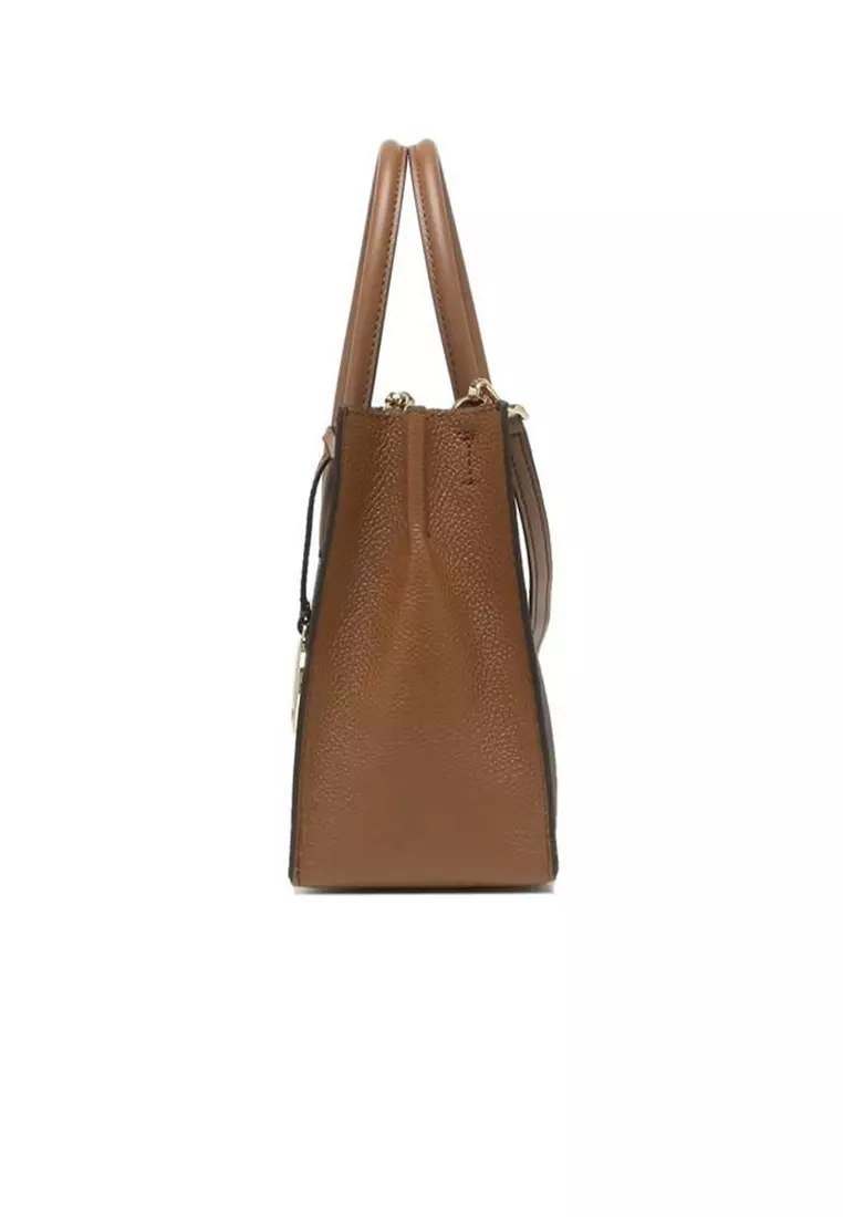 Mercer Medium Logo and Leather Accordion Crossbody Bag 35S1GM9M2B Brown