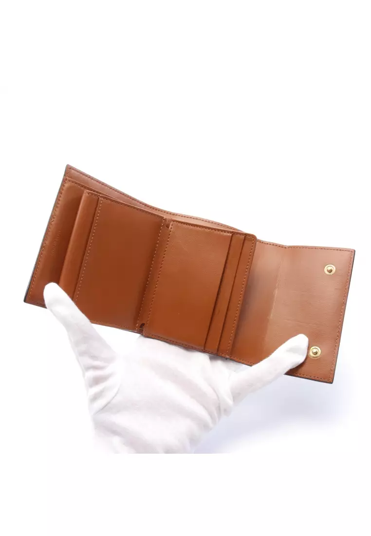 CELINE Tri-fold wallet 10D72 Triomphe Folded PVC/leather Dark