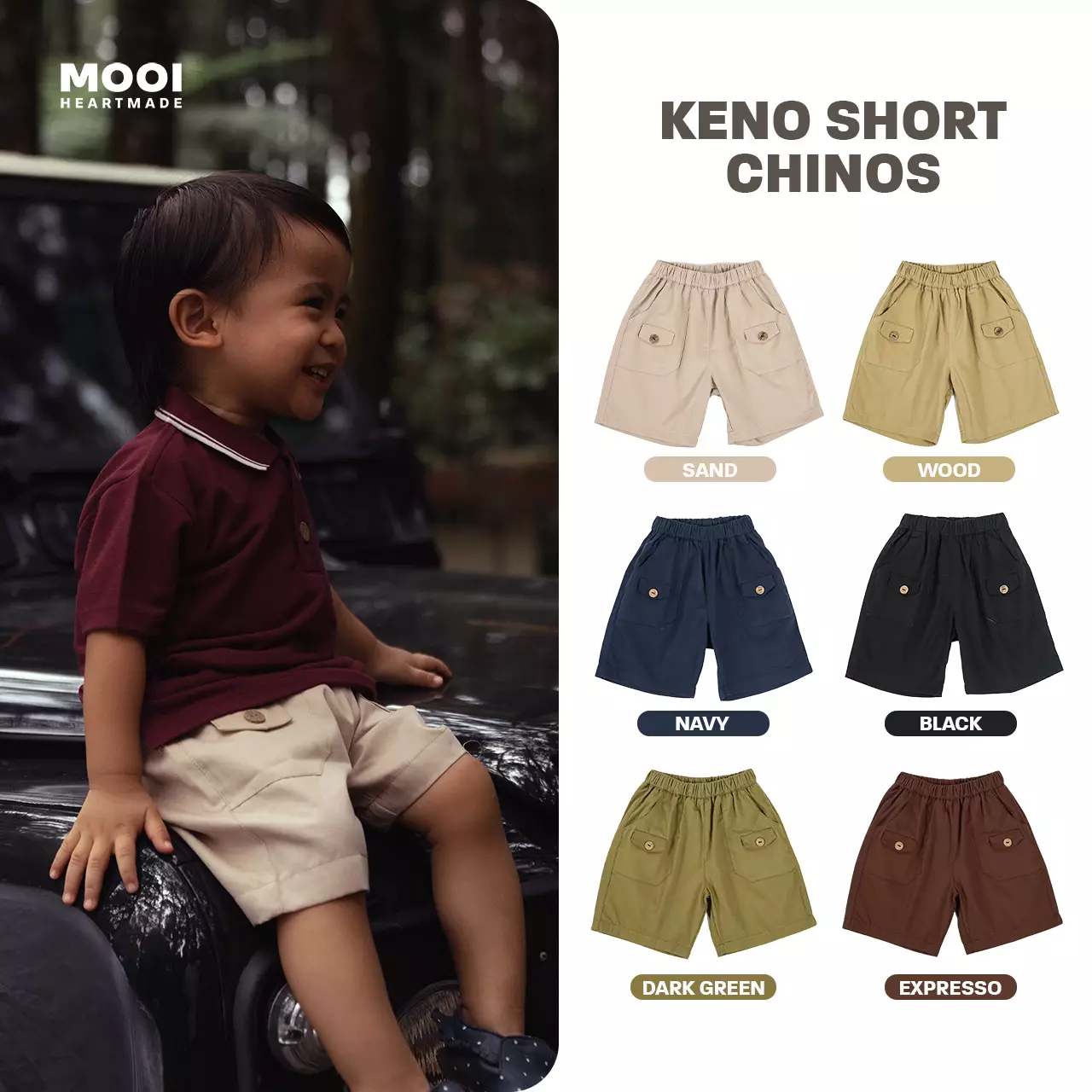 Mooi Celana Pendek Keno Short Chinos - Espresso