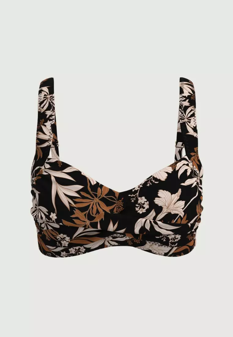 Wild Hibiscus Black Plus Cup Twist Front Top