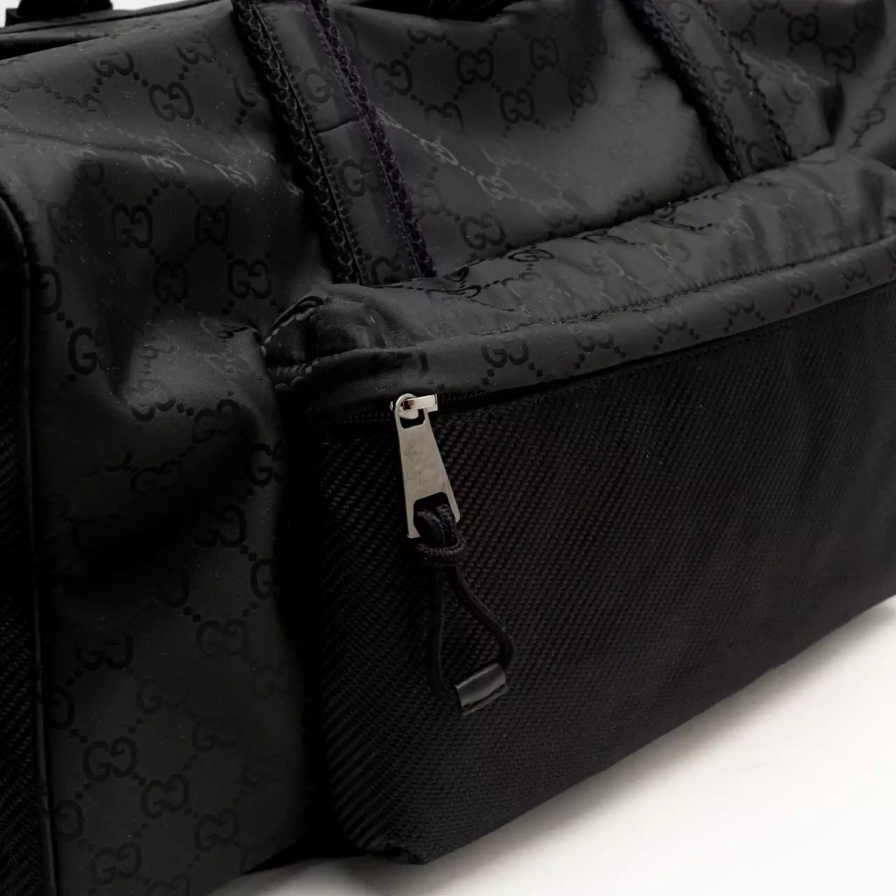 Large GG Duffle Nylon Bag Black