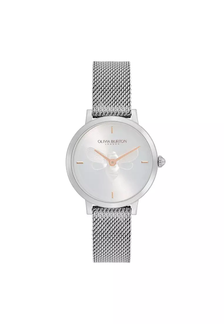 Olivia burton sale silver mesh