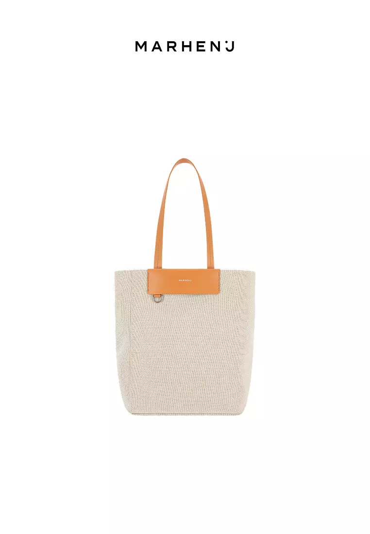 WHEAT Canvas Vegan Leather Crossbody Bag Camel