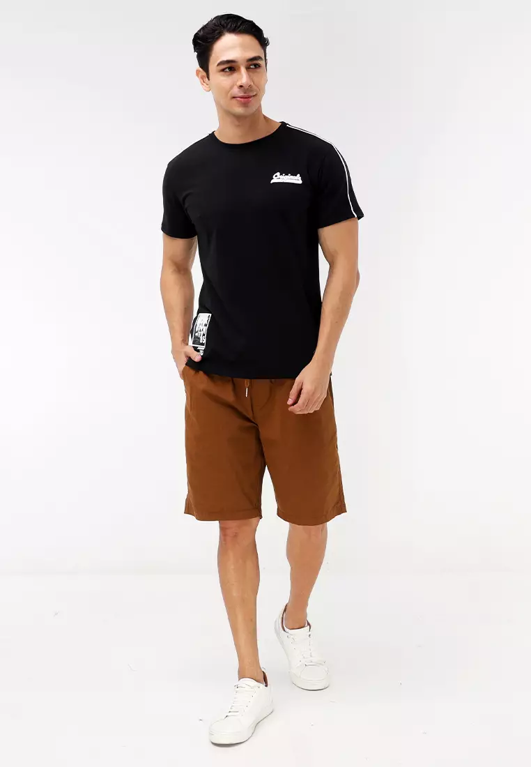 Round Neck Crazyline Short Sleeves T-Shirt