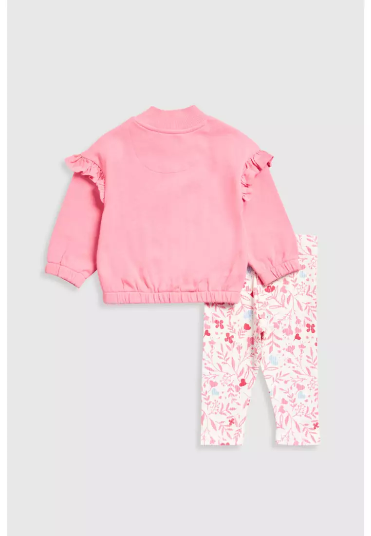 Pink Sweat Top and Leggings Set