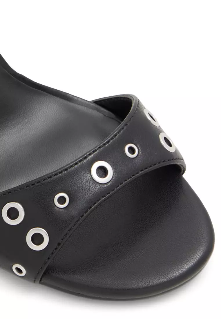 Denverr Ankle Strap Eyelet Heels