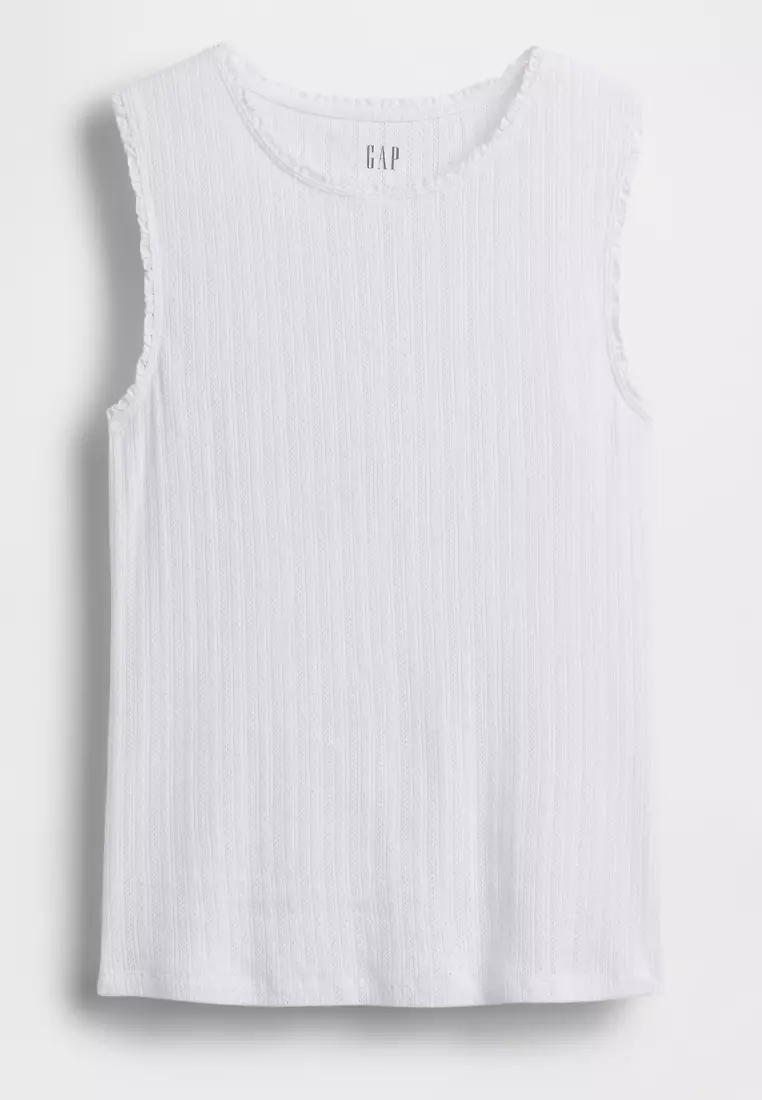 Pointelle Shell Tank Top