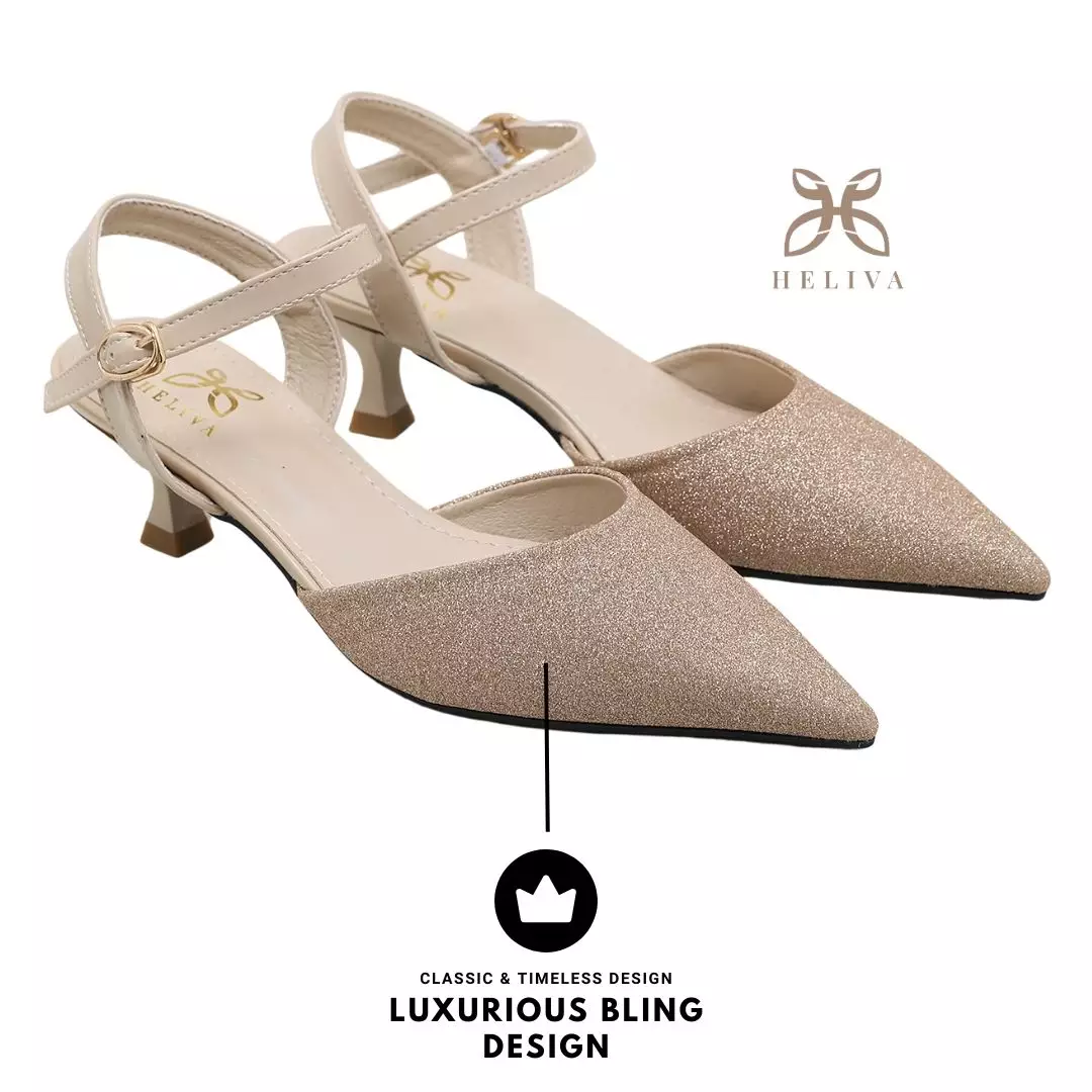 Heliva Lina Women Heels Party Glitter Sling Back