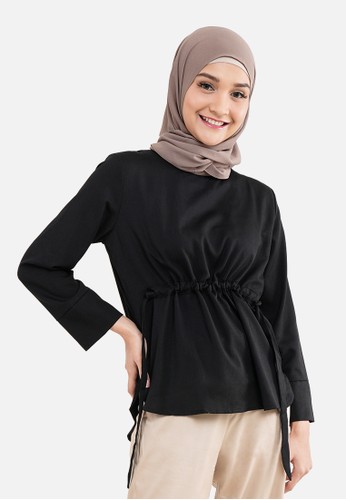 Jual Queensland Queensland X Aeesha Blouse Wanita Lengan Panjang A04086a Hitam Original Zalora Indonesia