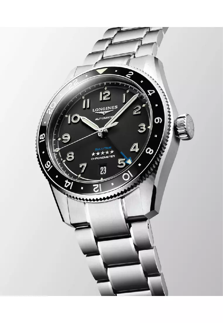 Longines Spirit Zulu Time Stainless Steel Men Watch L38024536