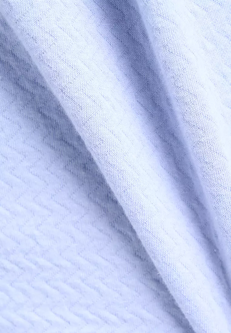 MANZONE - Sweatshirt Dobby Lengan Panjang Pria Jefro 02 - Light Blue Warna Blue_Light