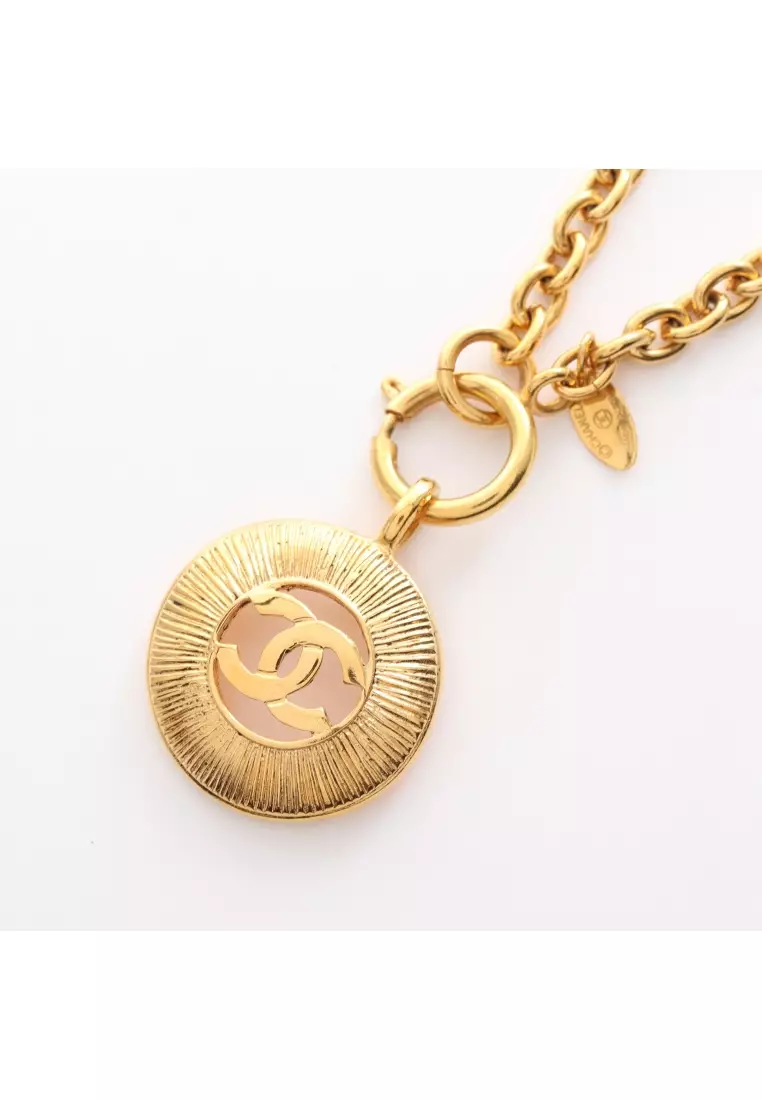 Buy Chanel Pre-loved Coco Mark Necklace Gp Gold Vintage 2023