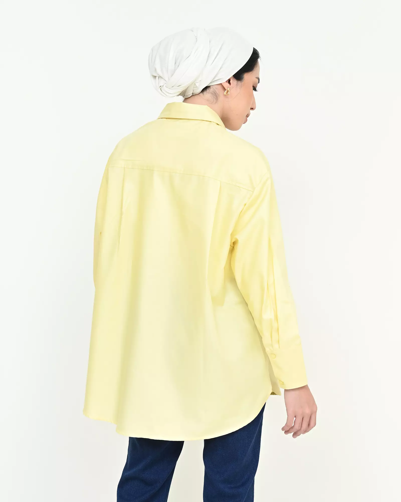 Geulis.id PIPER SHIRT / KEMEJA OVERSIZE WANITA - LIGHTYELLOW