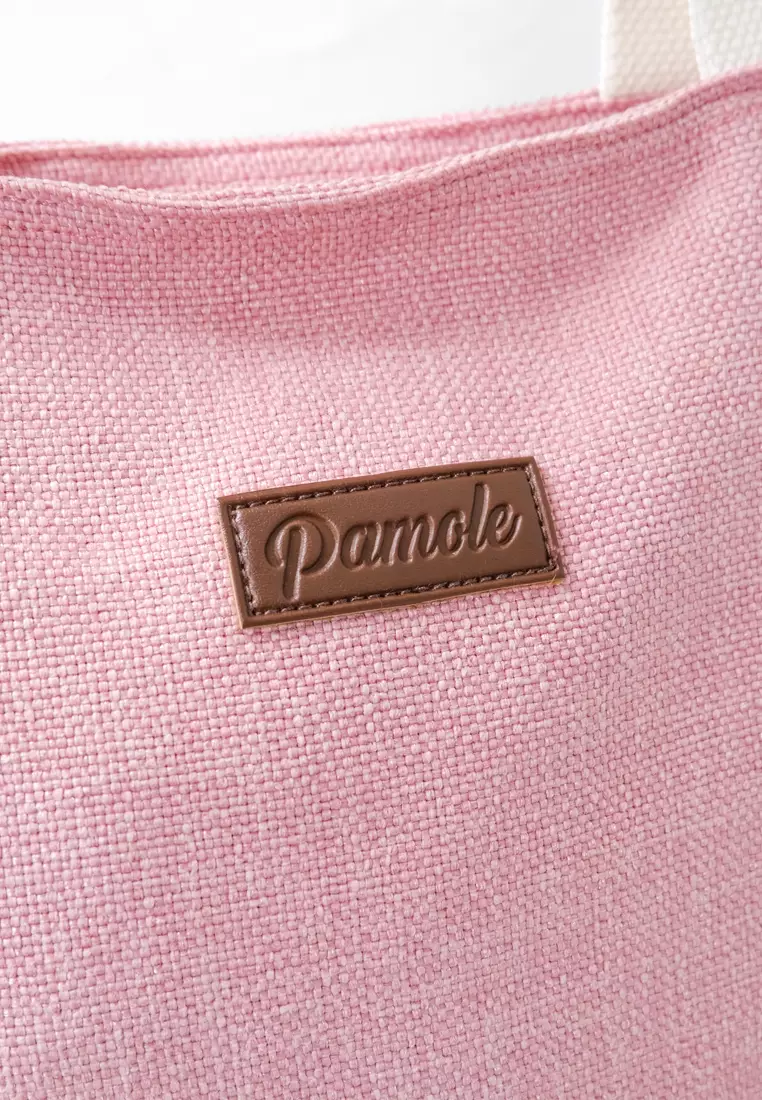 Totebag Wanita Tas Wanita Penutup Resleting Ellieja Series Peach