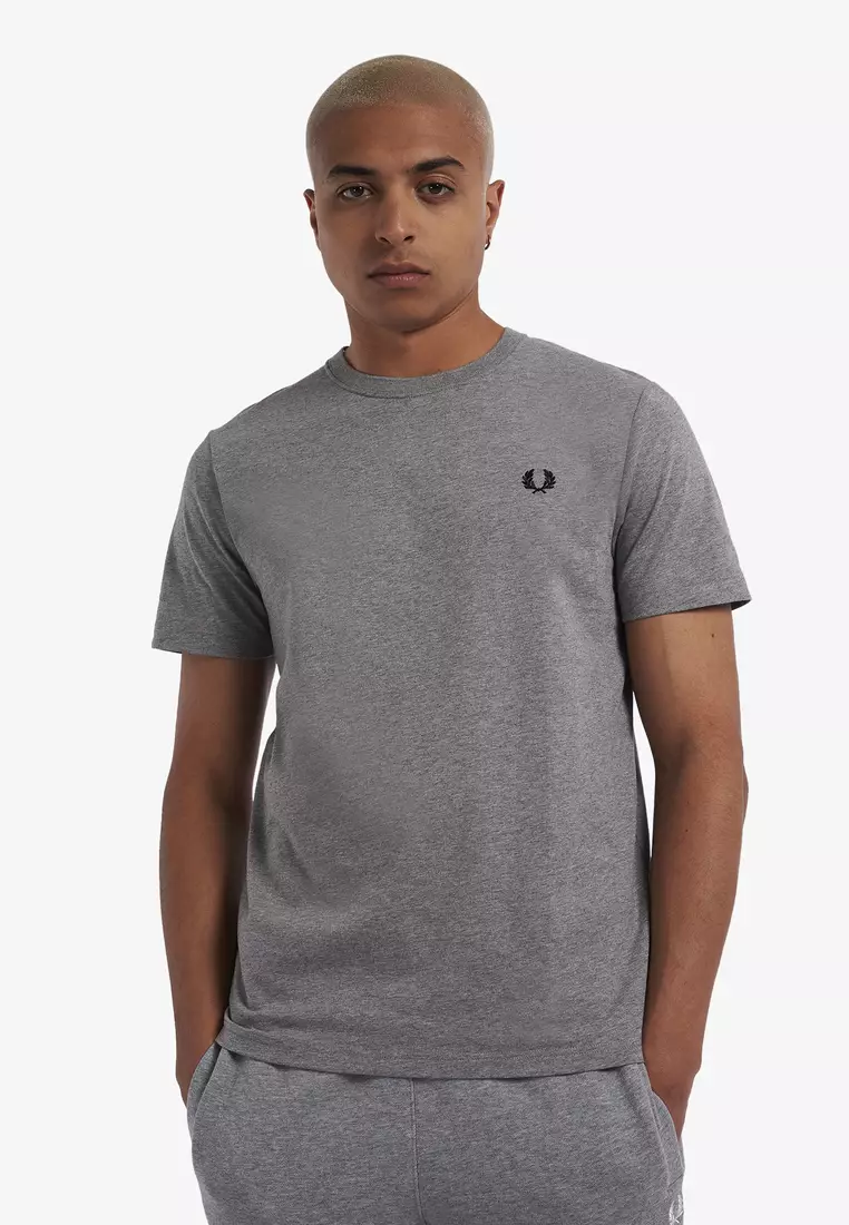 Hollister Muscle Fit T Shirt Tech Logo In Black Marl Texture, $16