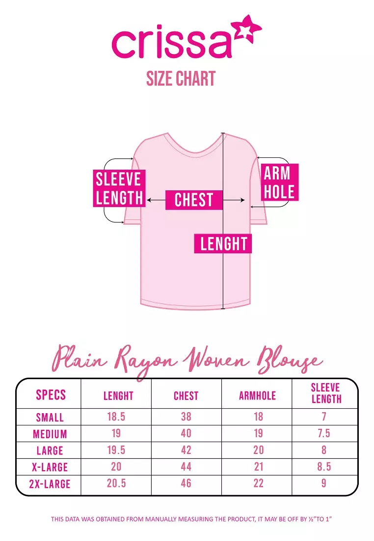 Woven Plain Rayon Short Sleeves Blouse