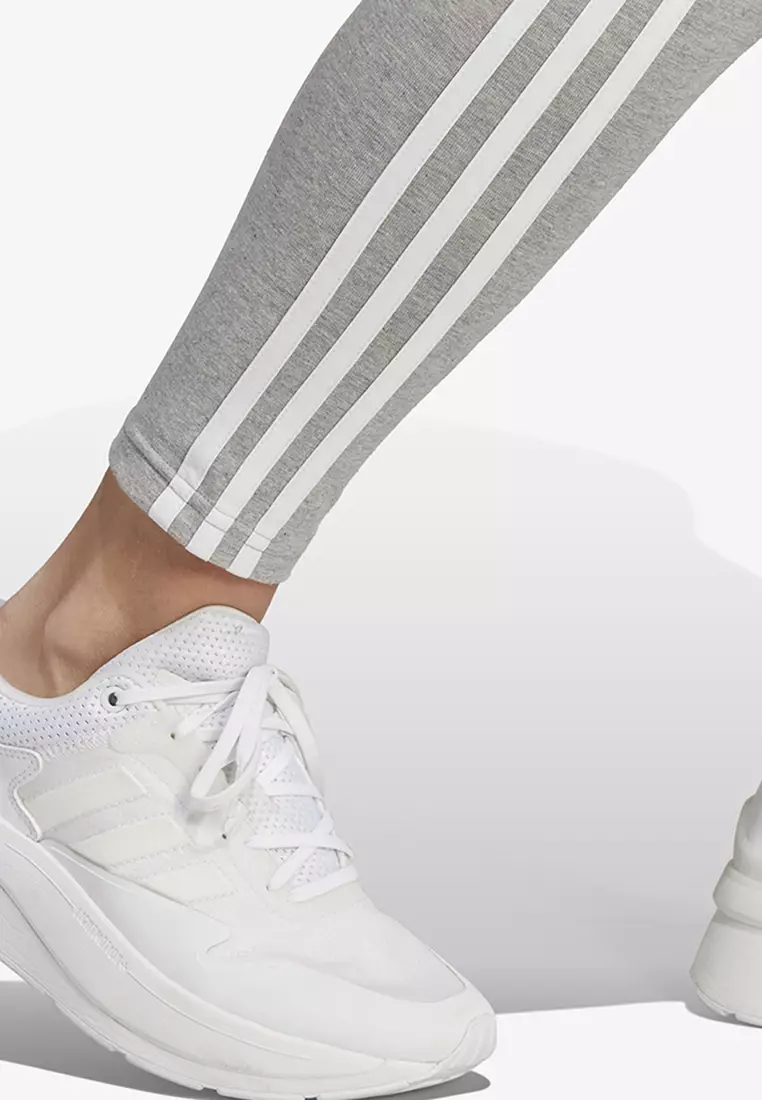 Buy ADIDAS essentials 3-stripes high-waisted single jersey leggings in  Medium Grey Heather/White 2024 Online