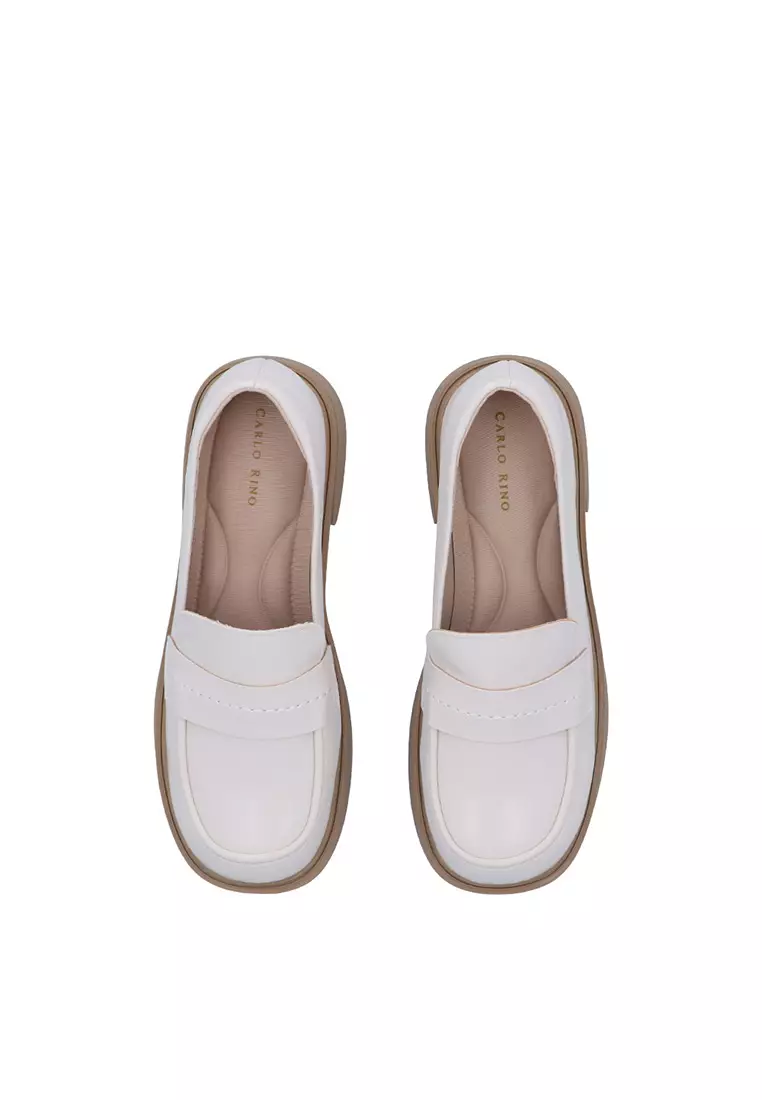 Beige Mod Line Loafers
