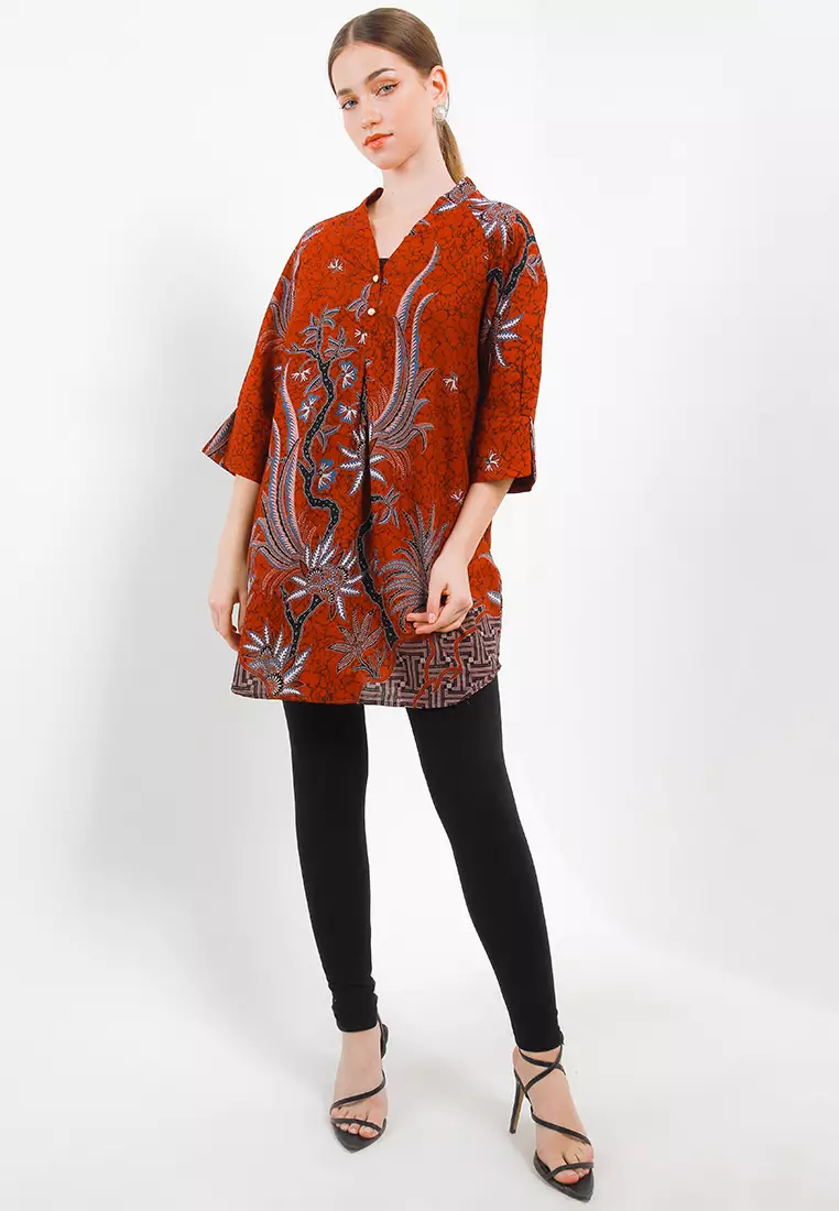 TUNIC Raglan Charming Henley 3/4-length Sleeves