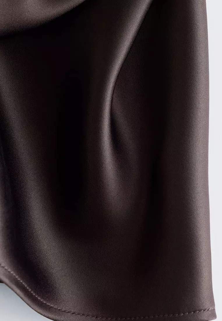 Sleeveless Satin Midi Dress