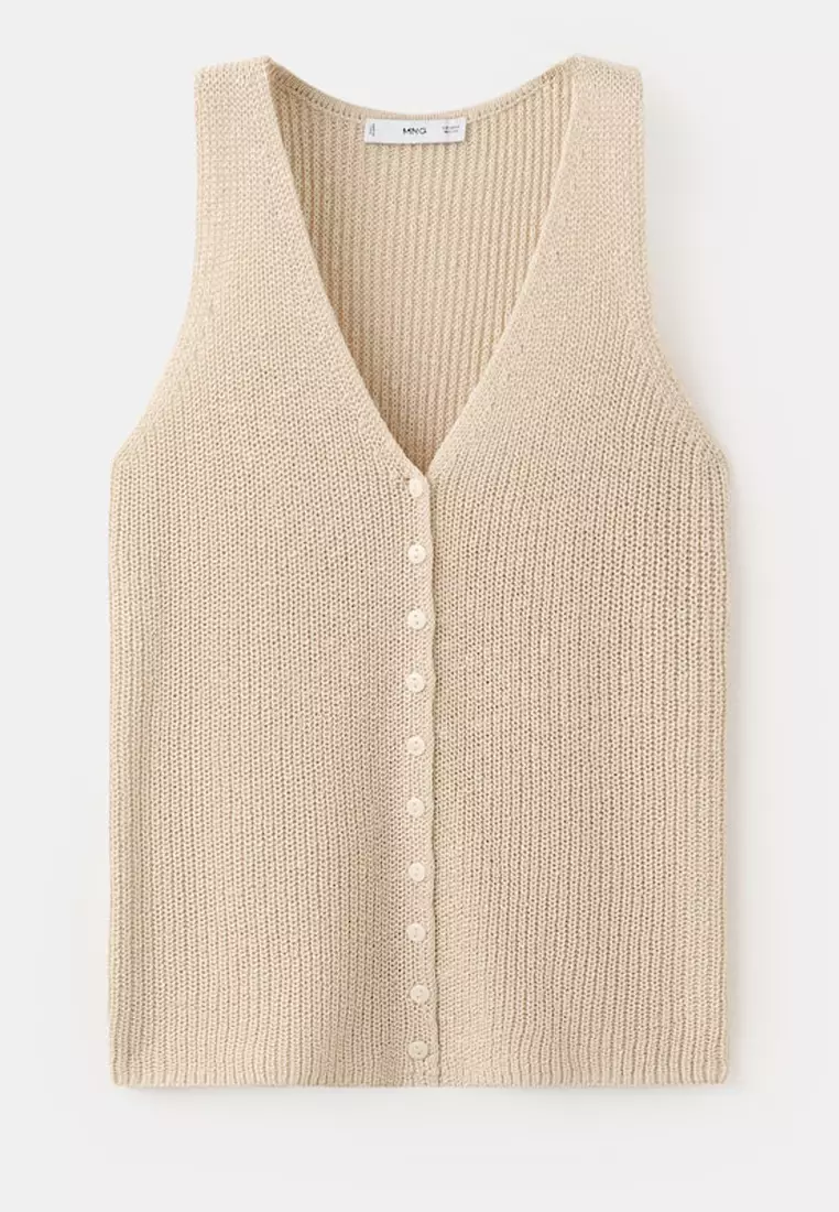 Openwork Knitted Waistcoat