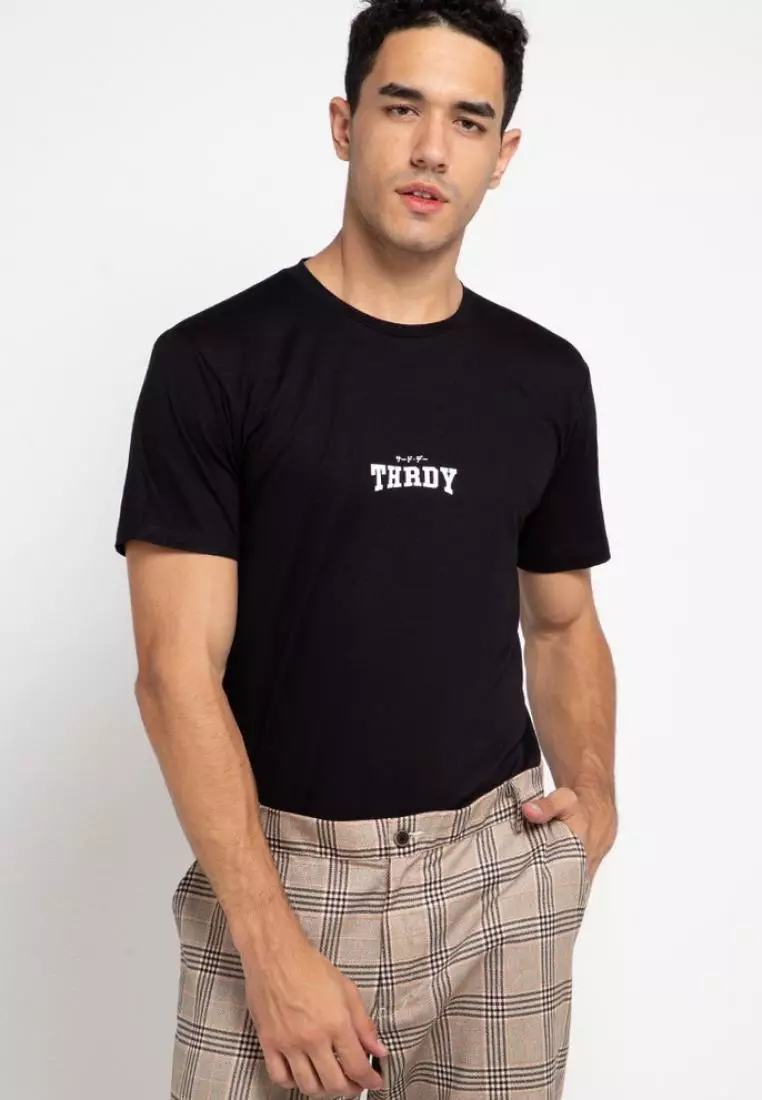 MTF11 thrdy ever midchest kaos distro pria Hitam