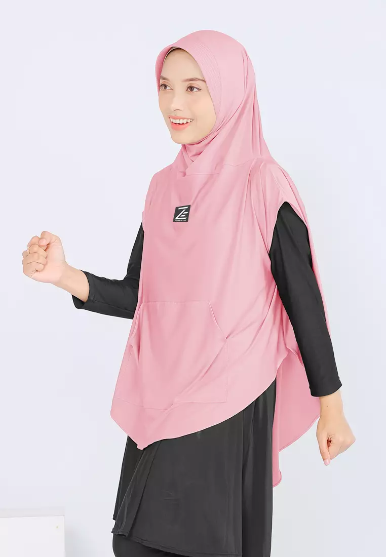 Zelena - Vivian Sport Hijab | Rompi Hijab Vest Olahraga - Pink