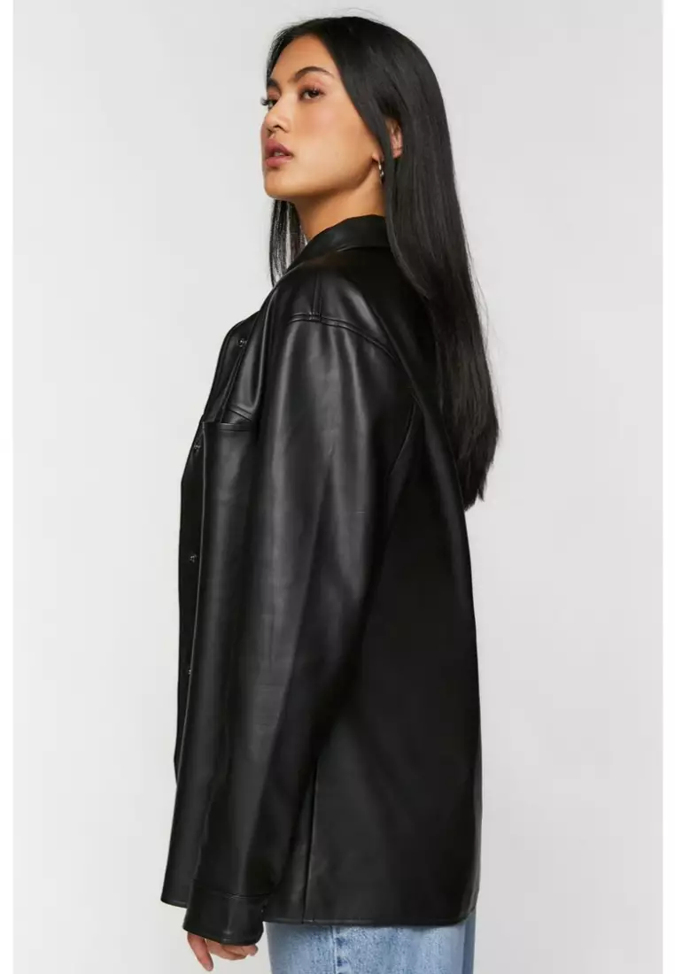 Forever 21 black shacket Clearance