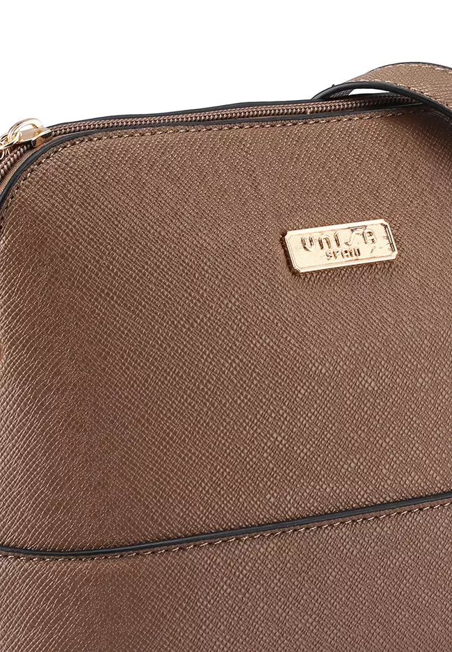 Saffiano Texture Shell Mini Sling Bag