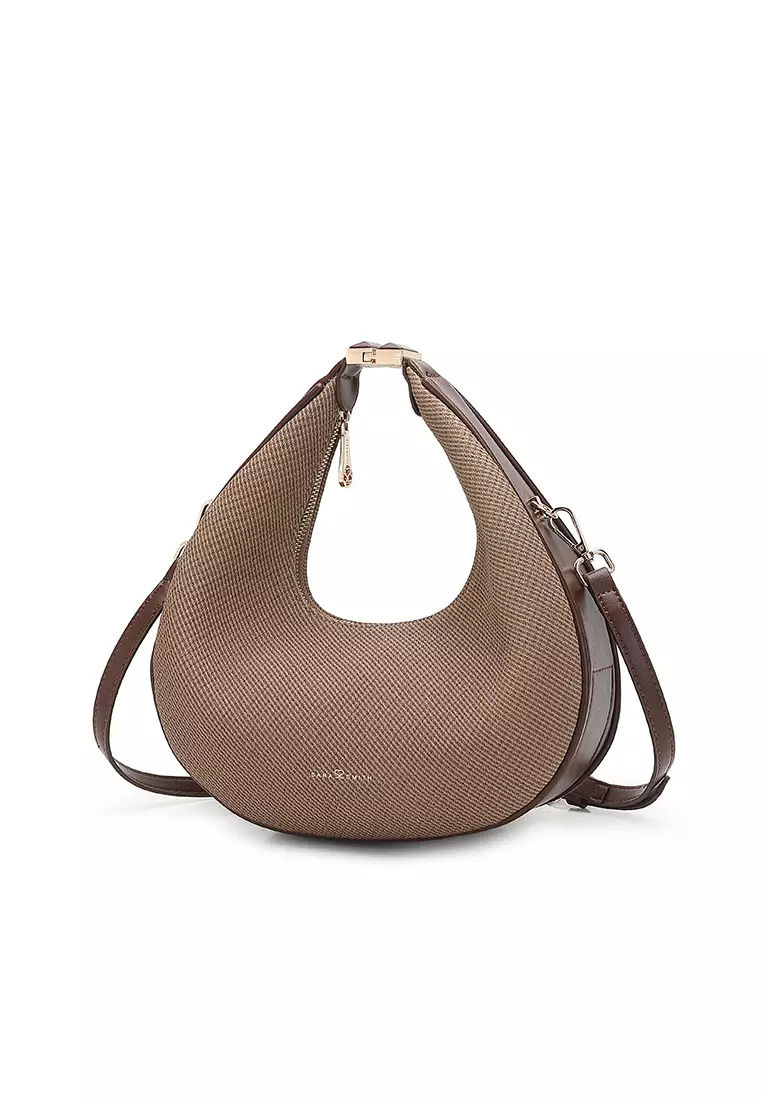 Women's Top Handle Bag / Sling Bag / Crossbody Bag / Shoulder Bag (手拿袋 / 斜孭袋 / 單肩包) - 棕色