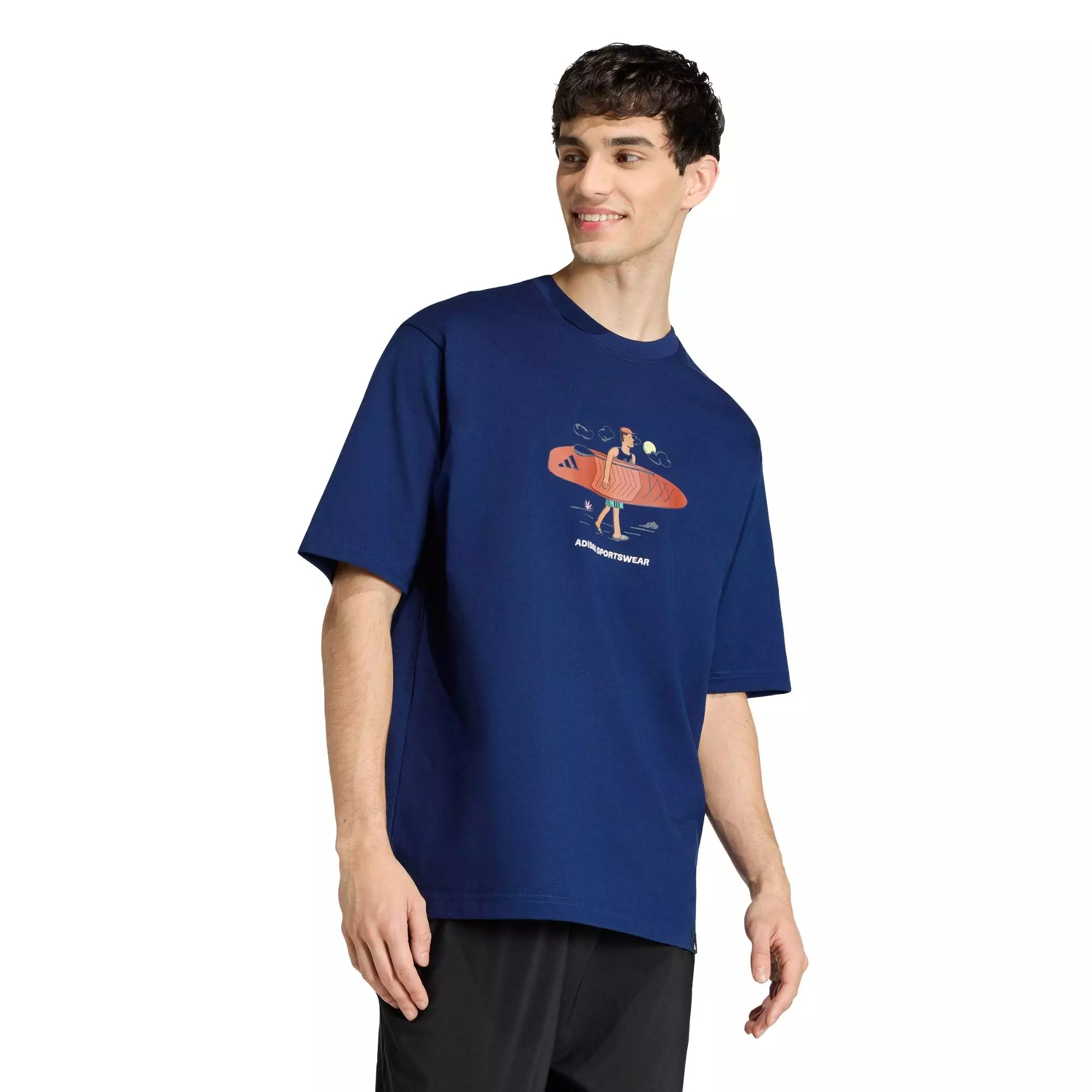 Lifestyle DOODLE STAND-UP PADDLE GRAPHIC T-SHIRT Men Blue KB4902