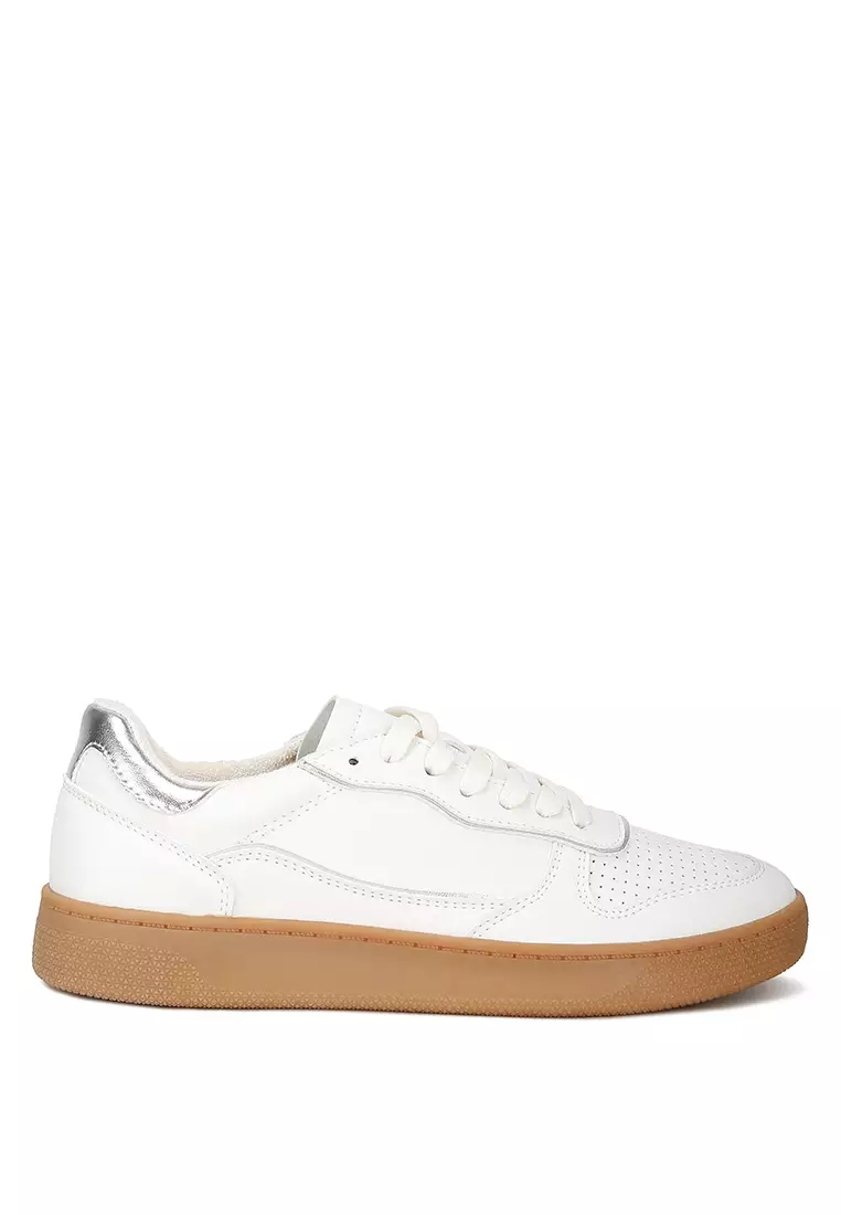 Discount on London Rag  shoes - SKU: White&Sliver Everyday Sneakers