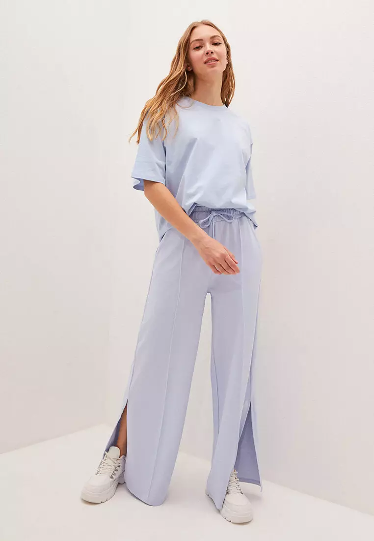 Womens elastic waist top sweatpants